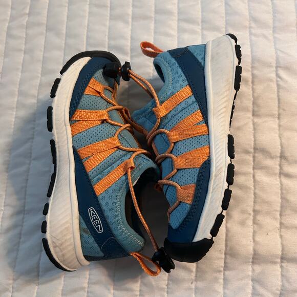 KEEN Kids Trail Sneakers – Blue/Orange – Excellent Condition - Picture 2 of 5